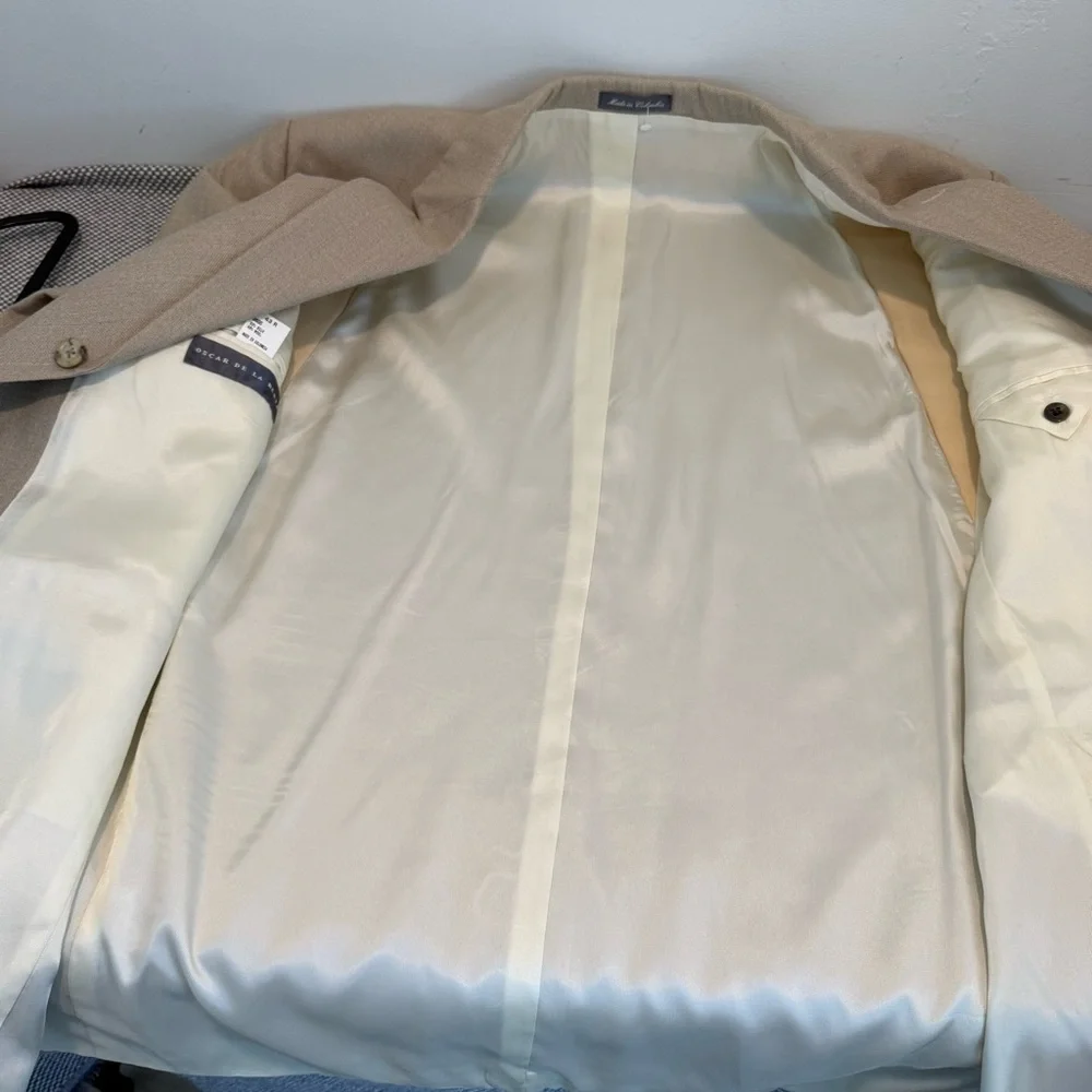 Oscar de la Renta Vintage Sport Coat Blazer in Wool Silk Blend Size 43 Regular